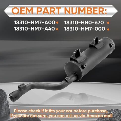 18310HM7A00 Muffler Compatible with 1995-2004 Honda Foreman 450 400 TRX400 TRX450 18310-HM7-A00 18310-HM7-A40 18310-HN0-670 18310-HM7-000 in Kuwait