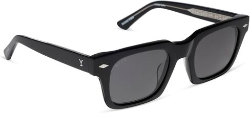 DIFF | Yellowstone Sunglasses Kayce Dutton Square Sunglasses for Men and Women | UV400 Polarized Protection | Classic Black + Grey in Saudi Arabia