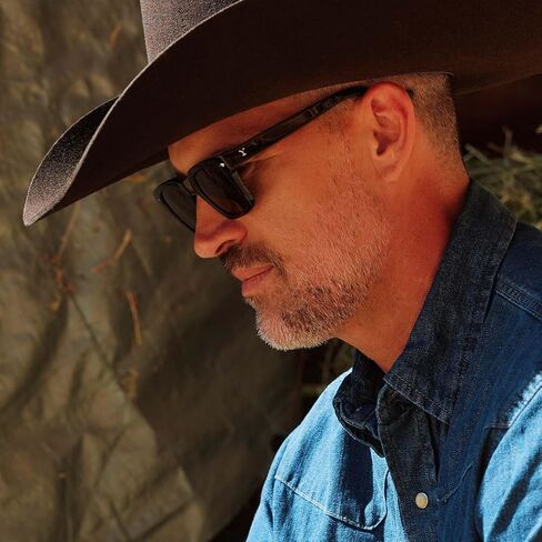 DIFF | Yellowstone Sunglasses Kayce Dutton Square Sunglasses for Men and Women | UV400 Polarized Protection | Classic Black + Grey in Saudi Arabia