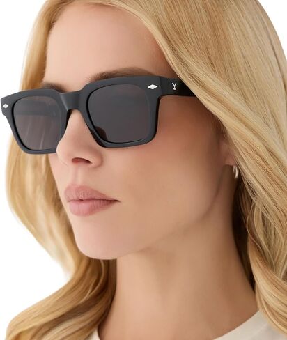 DIFF | Yellowstone Sunglasses Kayce Dutton Square Sunglasses for Men and Women | UV400 Polarized Protection | Classic Black + Grey in Saudi Arabia