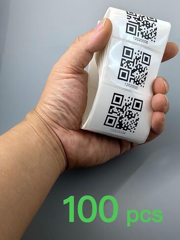 Asset Tags QR Labels for Organizing, Moving, Storage, and Inventory Tracking, 2.2'' x 1.6'' (55mm x 40mm), 100 Counts in Kuwait