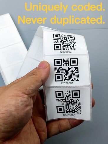 Asset Tags QR Labels for Organizing, Moving, Storage, and Inventory Tracking, 2.2'' x 1.6'' (55mm x 40mm), 100 Counts in Kuwait