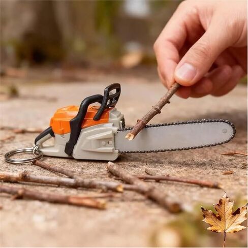 Mini Chainsaw Keychain Portable Chainsaw Key Ring, Outdoor Tool Themes Pruning Firefighting Chainsaws with Realistic in Kuwait