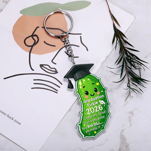 2026 Funny Graduation Gifts Keychain for Him Her Class of 2026 Pickle Graduation Keychain for Women Men 2026 Senior Middle High School College Grad Student Daughter Son 5th 8th Grade Graduation Stuff in Kuwait