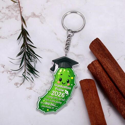 2026 Funny Graduation Gifts Keychain for Him Her Class of 2026 Pickle Graduation Keychain for Women Men 2026 Senior Middle High School College Grad Student Daughter Son 5th 8th Grade Graduation Stuff in Kuwait