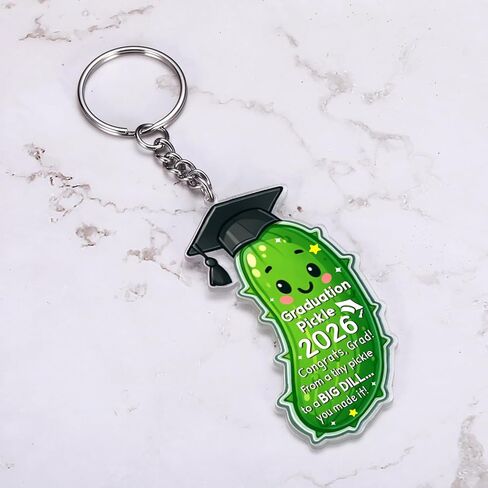 2026 Funny Graduation Gifts Keychain for Him Her Class of 2026 Pickle Graduation Keychain for Women Men 2026 Senior Middle High School College Grad Student Daughter Son 5th 8th Grade Graduation Stuff in Kuwait