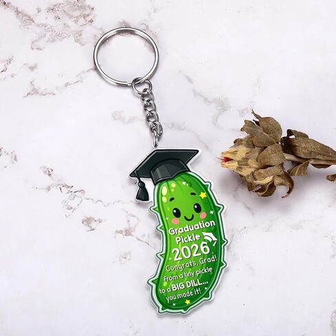 2026 Funny Graduation Gifts Keychain for Him Her Class of 2026 Pickle Graduation Keychain for Women Men 2026 Senior Middle High School College Grad Student Daughter Son 5th 8th Grade Graduation Stuff in Kuwait