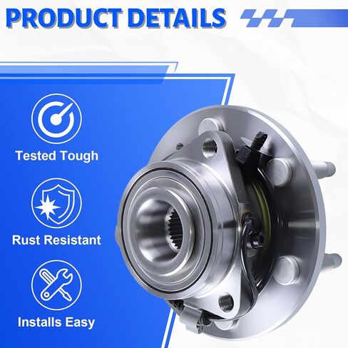 2 x 515096 Front Wheel Bearing Hub Assembly with 6 Lug ABS Compatible with Cadillac Escalade 2007-2014, Fit for Chevrolet Avalanche 2007-2013, Fit for GMC Yukon 2007-2014 in Kuwait