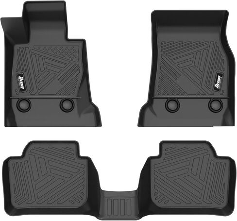 سجادات أرضية IKON MOTORSPORTS ثلاثية الأبعاد TPE، متوافقة مع 2012-2018 BMW 3-Series Sedan F30 AWD، بطانات أرضية مقاومة للماء لجميع الأحوال الجوية ومضادة للانزلاق، مجموعة كاملة من الملحقات الداخلية للسيارة في الصف الأمامي والثاني، أسود in Kuwait