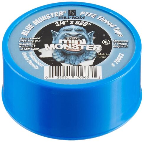 Millrose 70663 Monster Roll PTFE Thread Seal Tape, 3/4-Inch x 520-Inch, Blue in Kuwait