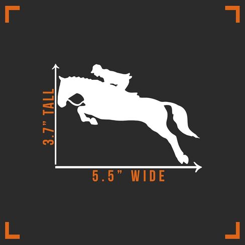 Jumping Horse Decal Vinyl Sticker Auto Car Truck Wall Laptop | White | 5.5" x 3" in Saudi Arabia