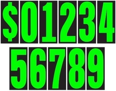 5 1/2 ملصقات أرقام الفينيل، ملصقات تسعير الزجاج الأمامي، أرقام تسعير مجموعة السيارات، 11 دزينة in Kuwait