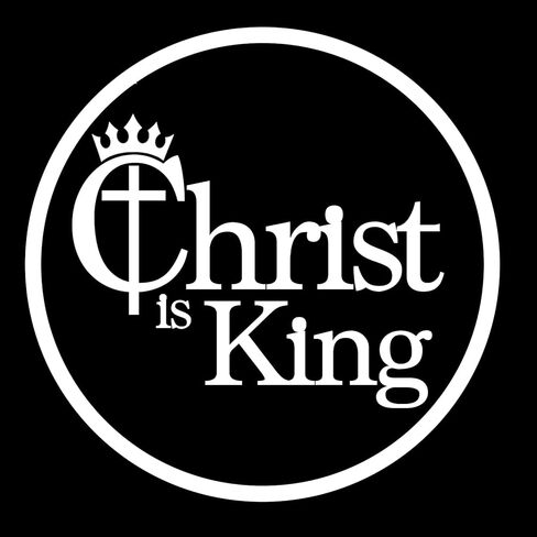 ملصق مطبوع عليه Christ is King Circle President انتخاب 2024 للكمبيوتر المحمول للسيارة مقاس 5.5 بوصة × 5.5 بوصة (أبيض) in Saudi Arabia