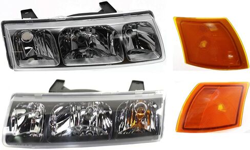 Garage-Pro Headlight Assembly Pair Driver Passenger Side for Saturn Vue Base Red Line 2002-2004 Halogen, with Bulb(s) w/Side Marker, Replaces# 22702946 22702945 22700024 22700025 in Saudi Arabia