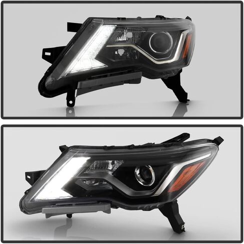 ACANII - For 2017 2018 2019 2020 Nissan Pathfinder Halogen Type w/LED DRL Projector Headlights Headlamps Set Left+Right in Saudi Arabia