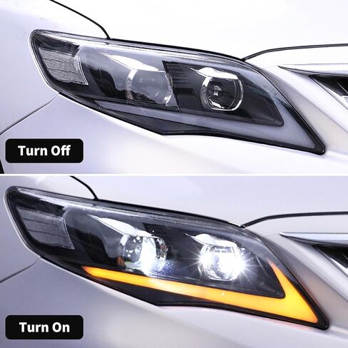 VLAND Headlight for Corolla 2011 2012 2013, Front Lights Assembly for Corolla with Clear lens, Bulb Type: D2S / D2H (Not Included) in Saudi Arabia