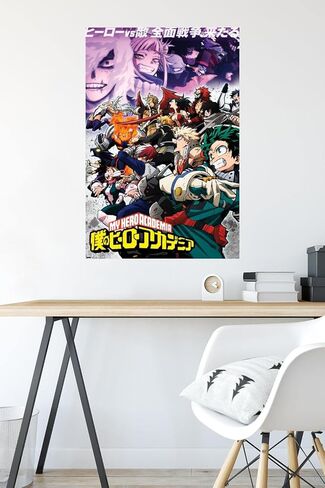 My Hero Academia: Season 6 - Key Art Wall Poster, 22.37" x 34.00", Poster & Mount Bundle in Saudi Arabia