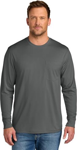 CornerStone Unisex Workwear Pro Long Sleeve Pocket Tee | Lightweight & Moisture Wicking Work Shirt for Men & Women in Kuwait