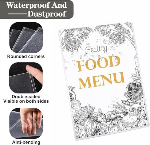 5 عبوات من واقيات الصفحات عالية التحمل، حامل مستندات شفاف، أكمام بلاستيكية صلبة مع فيلم، واقيات للورق والملصقات والجوائز والشهادات والبطاقات، 8.5 × 11 بوصة in Kuwait