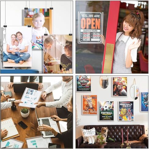 5 عبوات من واقيات الصفحات عالية التحمل، حامل مستندات شفاف، أكمام بلاستيكية صلبة مع فيلم، واقيات للورق والملصقات والجوائز والشهادات والبطاقات، 8.5 × 11 بوصة in Kuwait