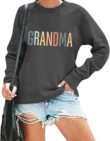 Grandma Sweatshirt for Women Floral Wildflower Grandma Sweatshirt Casual Long Sleeve Pullover Top Nana Life Gift in Saudi Arabia