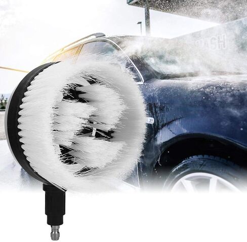 White Drill Scrub Brush Car Pressure Washer Rotating Brush With Soft Surface For Cleaning Painted Vehicles Boats Flat Window Glass Stucco, Power Tool Accessories in Saudi Arabia