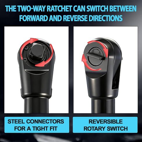 Lothee 1/2" Offset Extension Wrench Impact for Electric Drill with Versatile 3/8", 1/4" Adapters Set, Impact Ratchet Extender for Tight Spaces, Slim Design in Kuwait