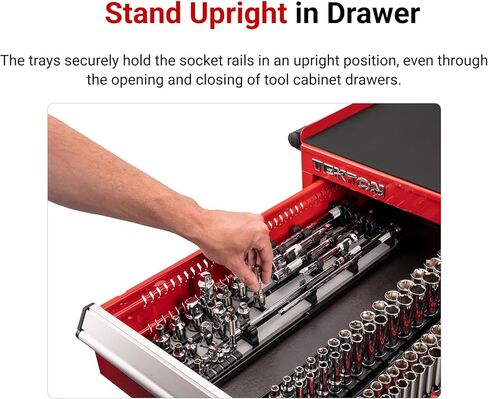 TEKTON 1/4, 3/8, 1/2 Inch Drive Extension and Accessory Set with Rails and Tray (27-Piece) | SHA99201 in Saudi Arabia
