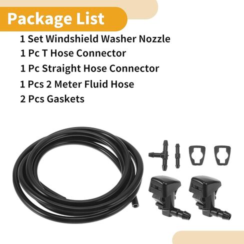 Windshield Washer Nozzle Kit for Ford Fusion 2008-2012 No.8E5Z17603A with Gaskets,Hose Connector,Fluid Hose in Saudi Arabia
