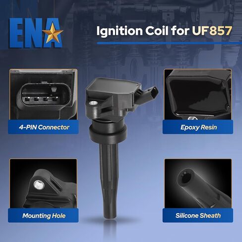 ENA Set of 4 Ignition Coil Compatible with Hyundai Elantra 2017 2018 2019 2020 1.4L Replacement for 2731003AA0 UF857 in Saudi Arabia