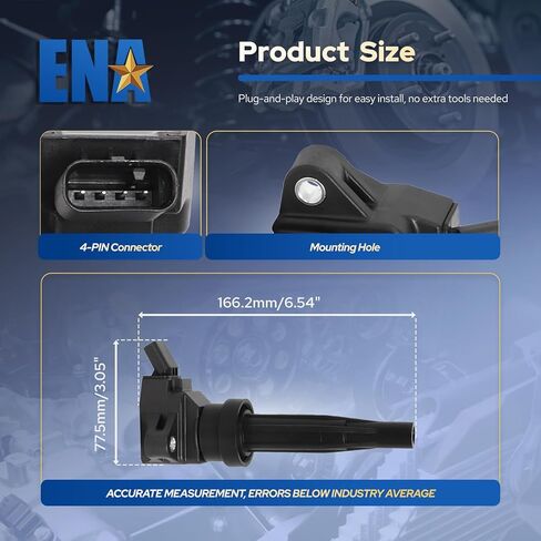 ENA Set of 4 Ignition Coil Compatible with Hyundai Elantra 2017 2018 2019 2020 1.4L Replacement for 2731003AA0 UF857 in Saudi Arabia
