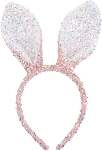 Glitter Bunny Ears Headband for Easter, Sequins Rabbit Ears Hair Hoops Easter Headband Rabbit Cosplay Hair Band for Party in Kuwait
