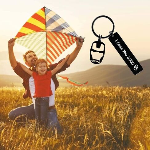 SUNSH I Love You 3000 هدايا سلسلة مفاتيح لطيفة لصديقها وزوجها وأبيها وهدايا رجالية لعيد الحب هدية له حلقات مفاتيح سوداء وأفكار هدايا جالنتين in Kuwait