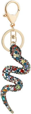 Keychain Snake Pendant Keyring Rhinestone Crystal Metal Key Ring Charm Jewellery Christmas Birthday Valentine's Day Gift Key Chain Key Ring Holder for Men and Women in Saudi Arabia