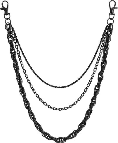 Manfnee Pants Chain for Men Women Hip Hop Jean Chains Punk Belt Chain Biker Chain Key Chain Pocket Chains in Saudi Arabia