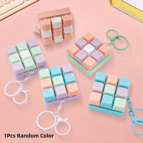 Creative Decompression 9 Keyboard Keychain Keyboard Stress Relief Decompression Button Keychain（Random color） in Saudi Arabia