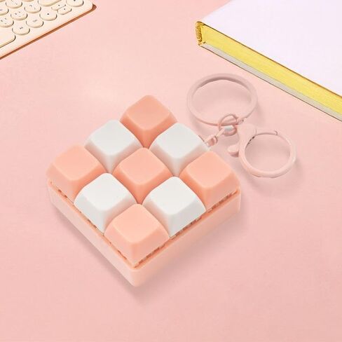 Creative Decompression 9 Keyboard Keychain Keyboard Stress Relief Decompression Button Keychain（Random color） in Saudi Arabia