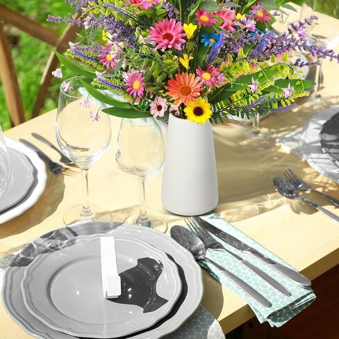 Giegxin 8 Bundles Spring Artificial Wildflowers 20 Inches Fake Daisy Flowers Colorful Flowers Artificial Flowers Lavender Bouquet for Home Indoor Table Vase Wedding Party Decor Lavender in Saudi Arabia