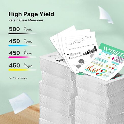 Wiseta Remanufactured 200XL Ink Cartridges Replacement for Epson 200XL Ink Cartridges Combo Pack to Use with XP-200, XP-300, XP-310, XP-400, XP-410 WF-2520, WF-2530, WF-2540 Printer(4 Pack) in Kuwait