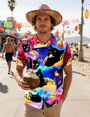 Men's Cinco De Mayo Shirts, Mexican Short Sleeve Botton Down Shirt S-4XL in Saudi Arabia
