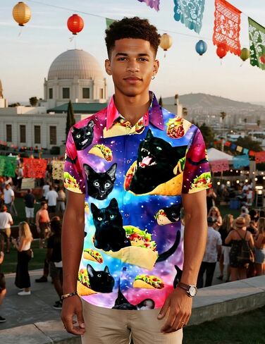 Men's Cinco De Mayo Shirts, Mexican Short Sleeve Botton Down Shirt S-4XL in Saudi Arabia