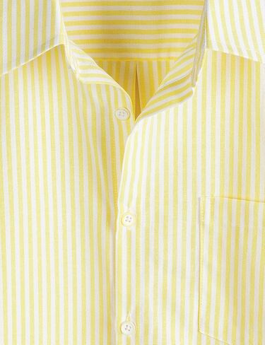 LucMatton Men's Nautical Striped Short Sleeve Button Down Shirts Casual Summer Beach Vacation Regular Fit with Pocket in Saudi Arabia