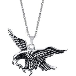 VNOX Stainless Steel Vintage Eagle Pendant Necklace