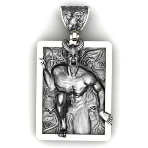 قلادة جمجمة للرجال، قلادة جمجمة شيطان قوطي نورديك فايكنغ جمجمة رأس قلادة للرجال هيكل جمجمة فاسق قرون سحر قلادة مجوهرات هدية إكسسوارات عيد الأب in Kuwait