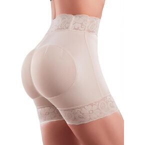 FAJAMIA 001 Fajas Colombianas Moldeadoras Colombian Mid-Compression Butt Lifter Shorts with Silicone Lace for Tummy Control in Kuwait