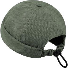 Croogo Breathable Docker Beanie Cap Brimless Sailor Fisherman Leon Hat Adjustable Landlord Hat Skullcap Running Summer Cap