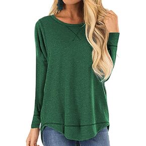 TISDEN Women Casual Long Sleeve Tunics Tops Crew Neck Sweatshirt Loose Blouse T Shirts