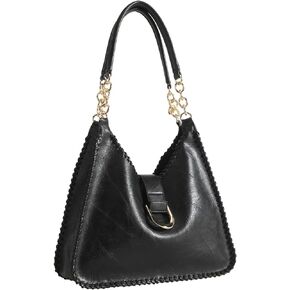 Chain Large Hobo Bag for Women Soft Leather Purse and Handbag Set Quilted Weave Shoulder Satchel Bag Tote Handbags