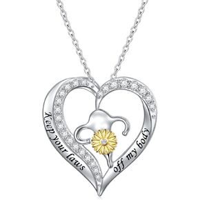 قلادة Uterus من الفضة الإسترلينية S925 تبقي قوانيرك خارج جسدي برو تشويس حقوق إجهاض قلادة نسائية هدية مجوهرات Uterus in Kuwait