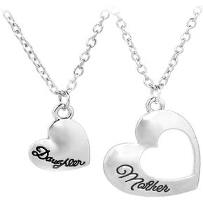 Mother and Daughter Matching Necklaces for 2 Heart Pendant Necklace for Mom and Daughter Mother's Day Birthday Gifts for Mom and Daughter Christmas Gifts for Mama Daughter